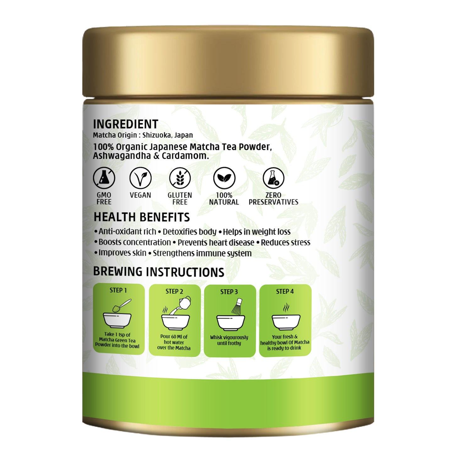 Organic Ashwagandha Matcha Green Tea