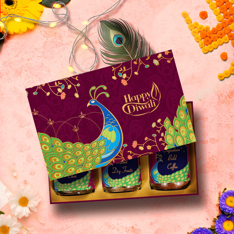 Happy Diwali Peacock Box