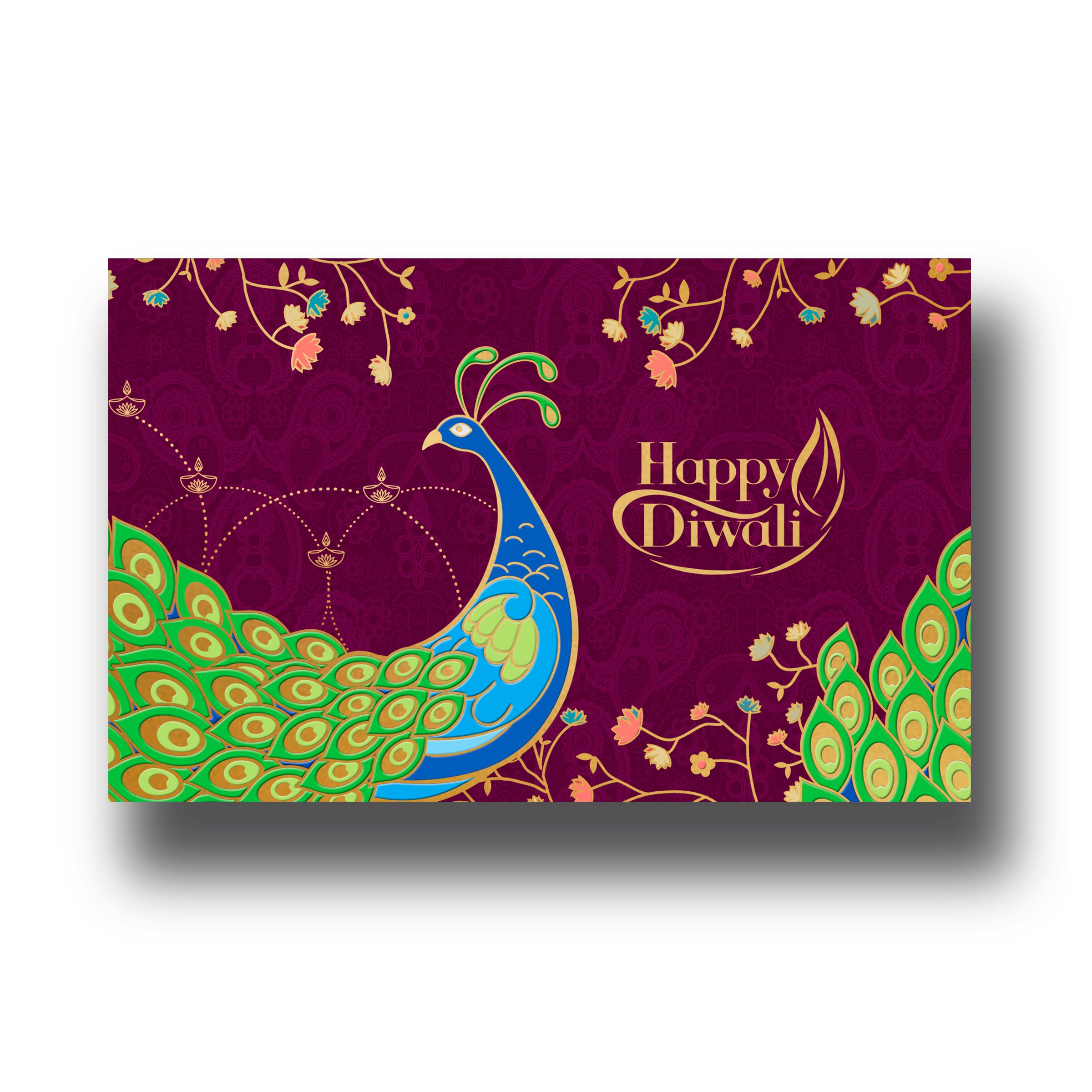 Happy Diwali Peacock Box