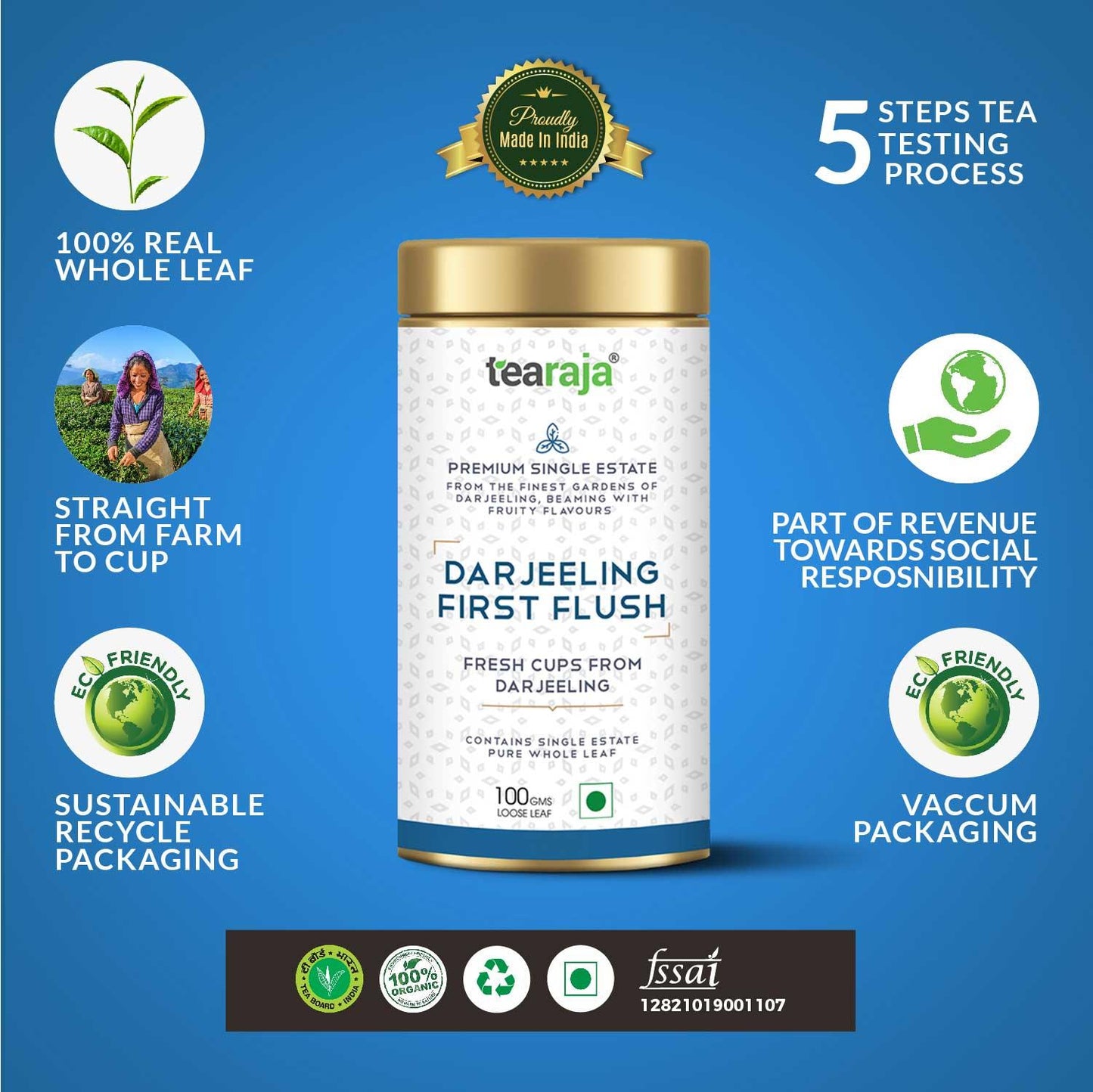 Darjeeling First Flush Tea 30 Teabags - Tearaja