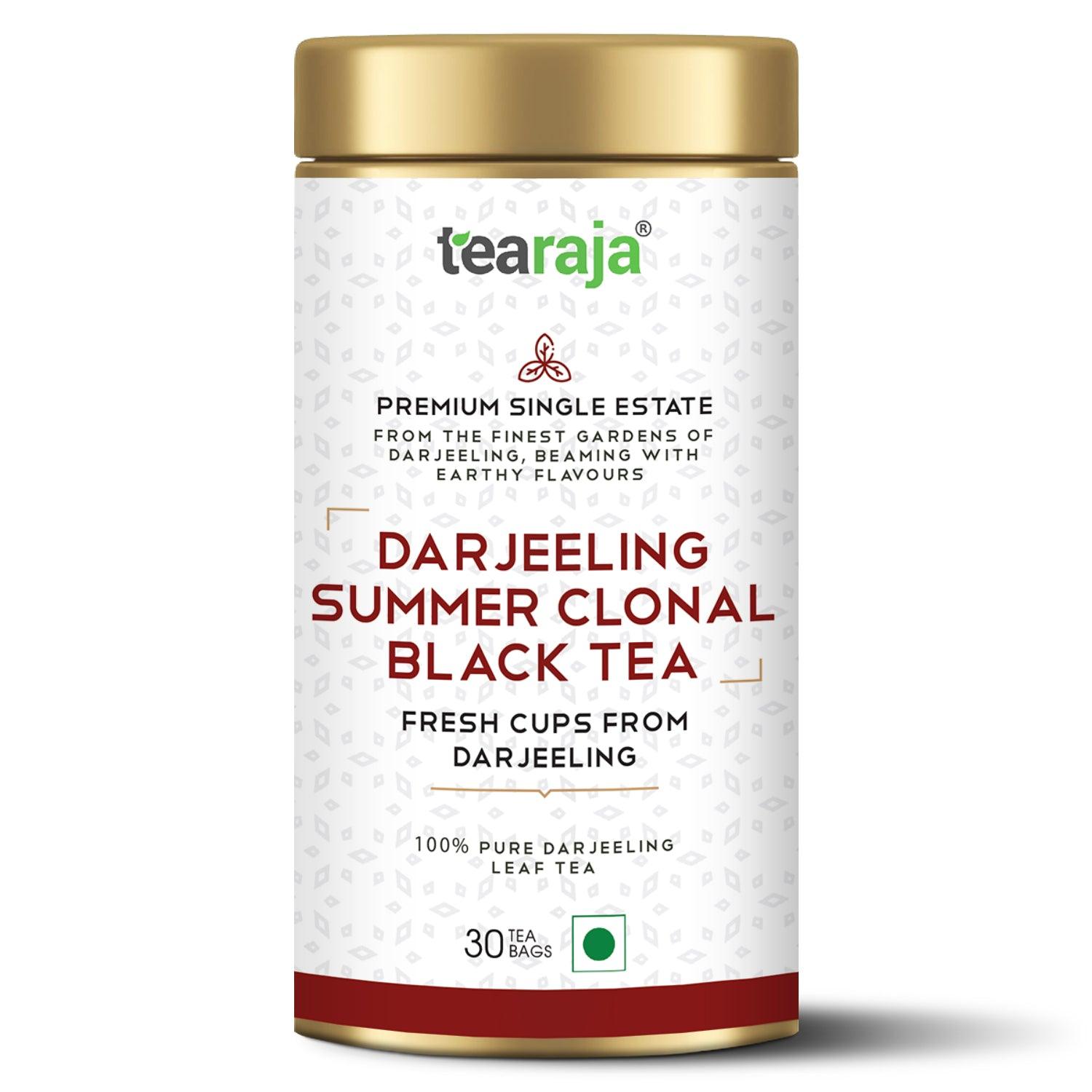 Darjeeling Summer Clonal Black Tea 30 Tea Bags - Tearaja