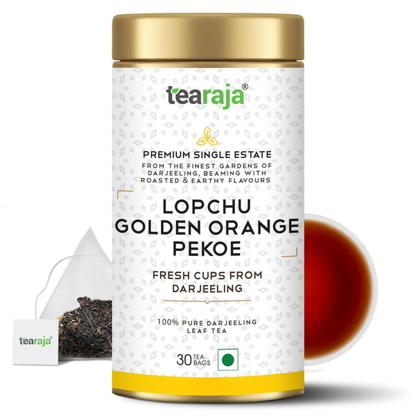 Lopchu Golden Orange Pekoe Darjeeling Leaf Tea 30 Teabags - Tearaja