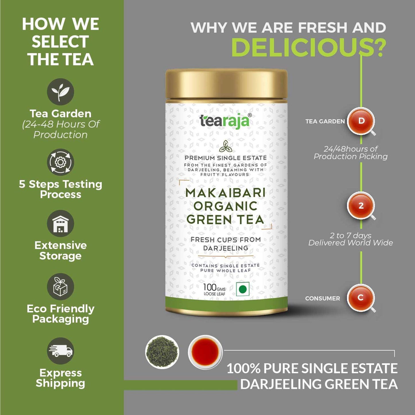 Makaibari Organic Green Tea - Tearaja