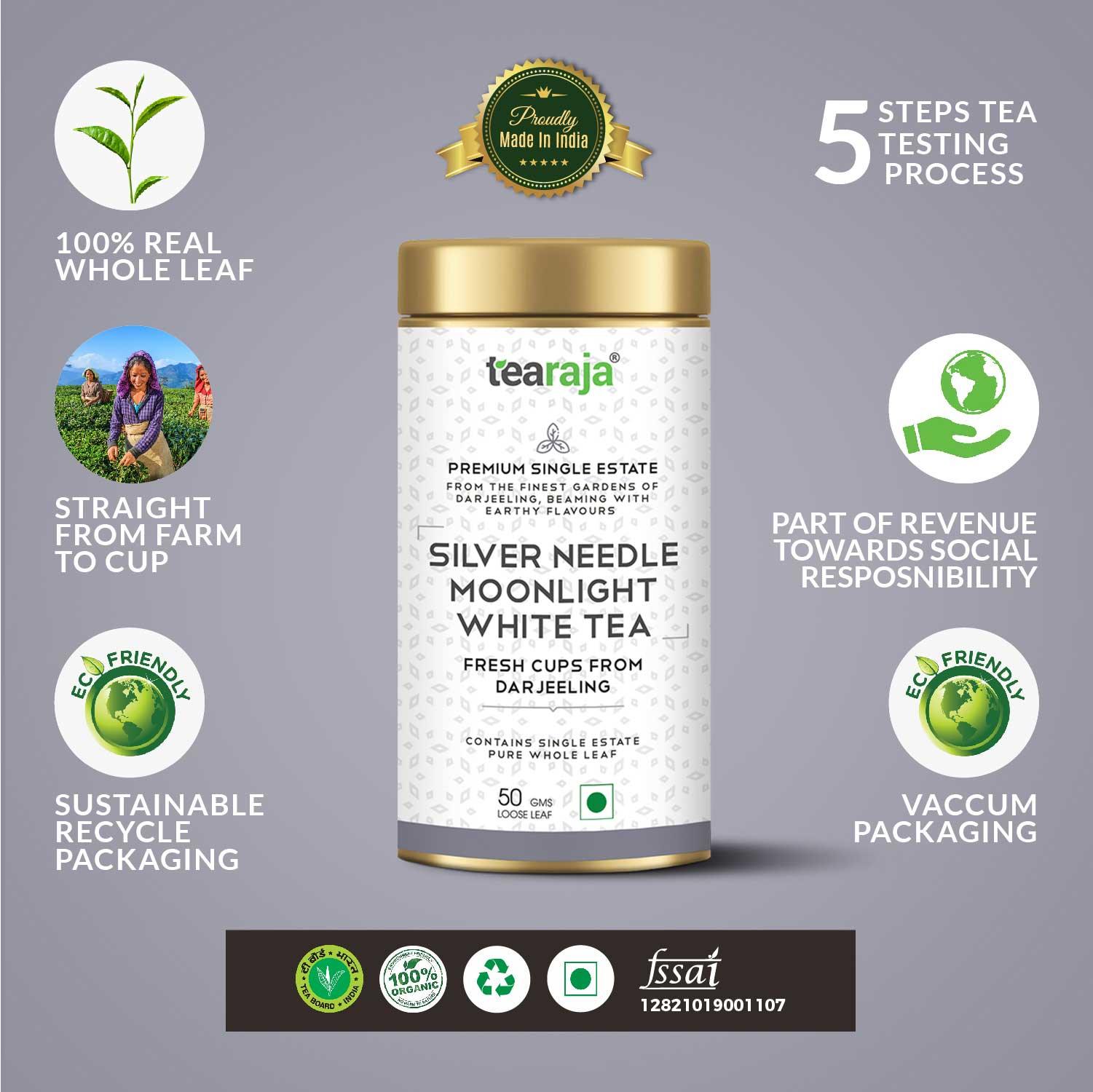 Silver Needle Moonlight White Tea 30 Teabags - Tearaja