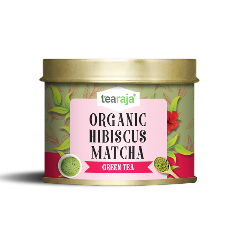 Organic Hibiscus Matcha Green Tea - Tearaja