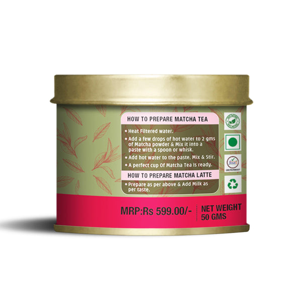 Organic Hibiscus Matcha Green Tea - Tearaja