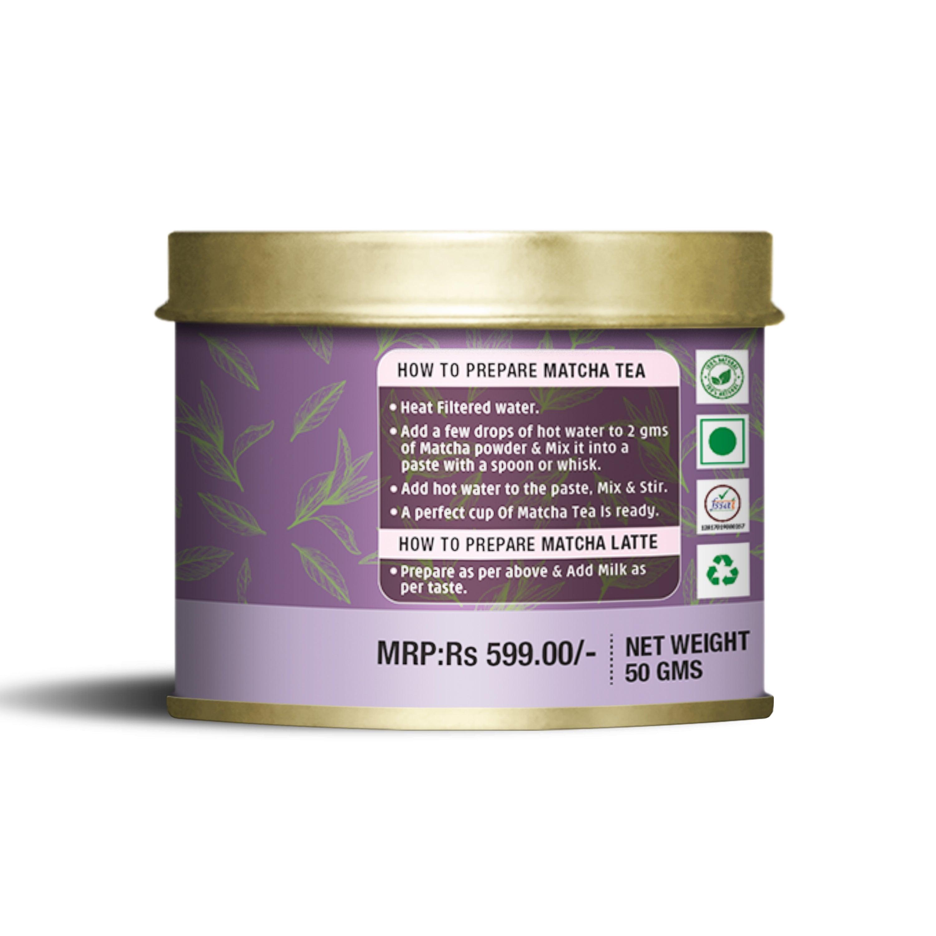 Organic Lavender Matcha Green Tea - Tearaja