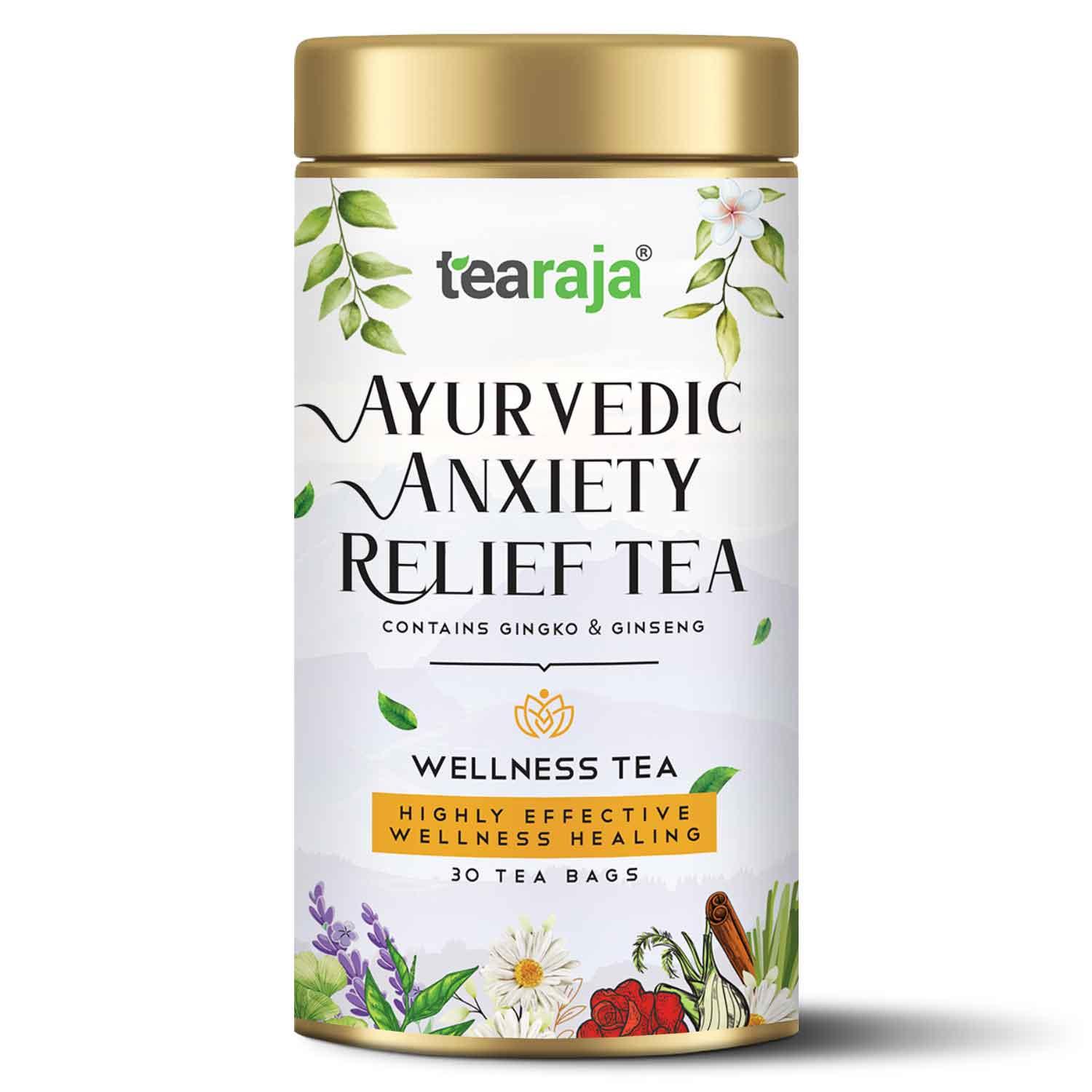 Ayurvedic Anxiety Relief Herbal Tea 30 TeaBags - Tearaja