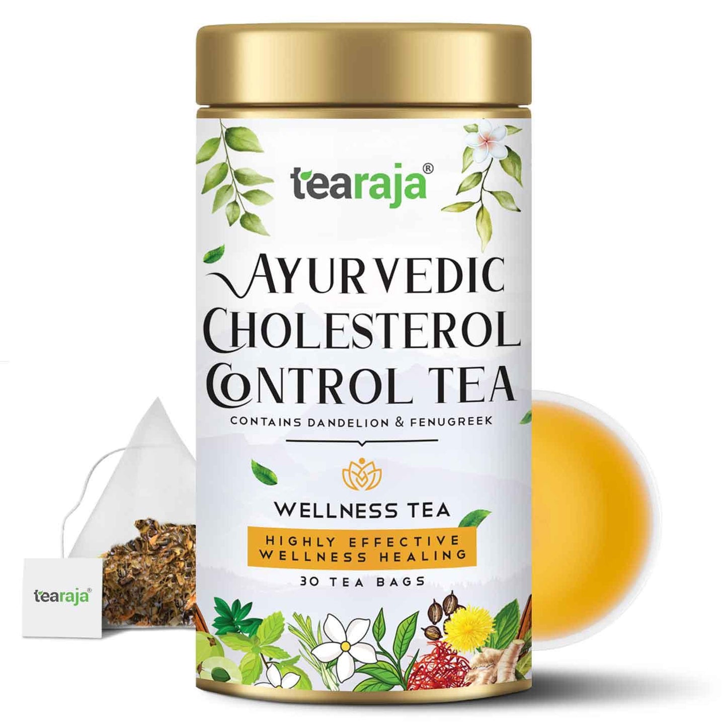 Ayurvedic Cholesterol Control Herbal 30 Tea Bags - Tearaja