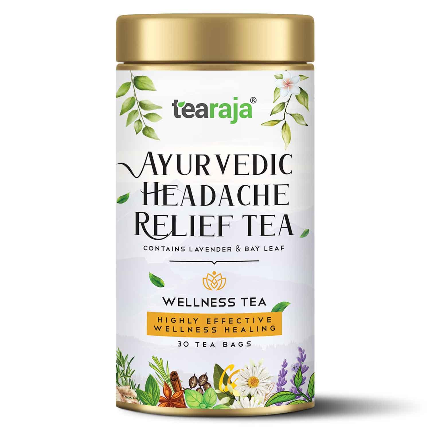 Ayurvedic Headache Relief Herbal 30 Tea Bags - Tearaja