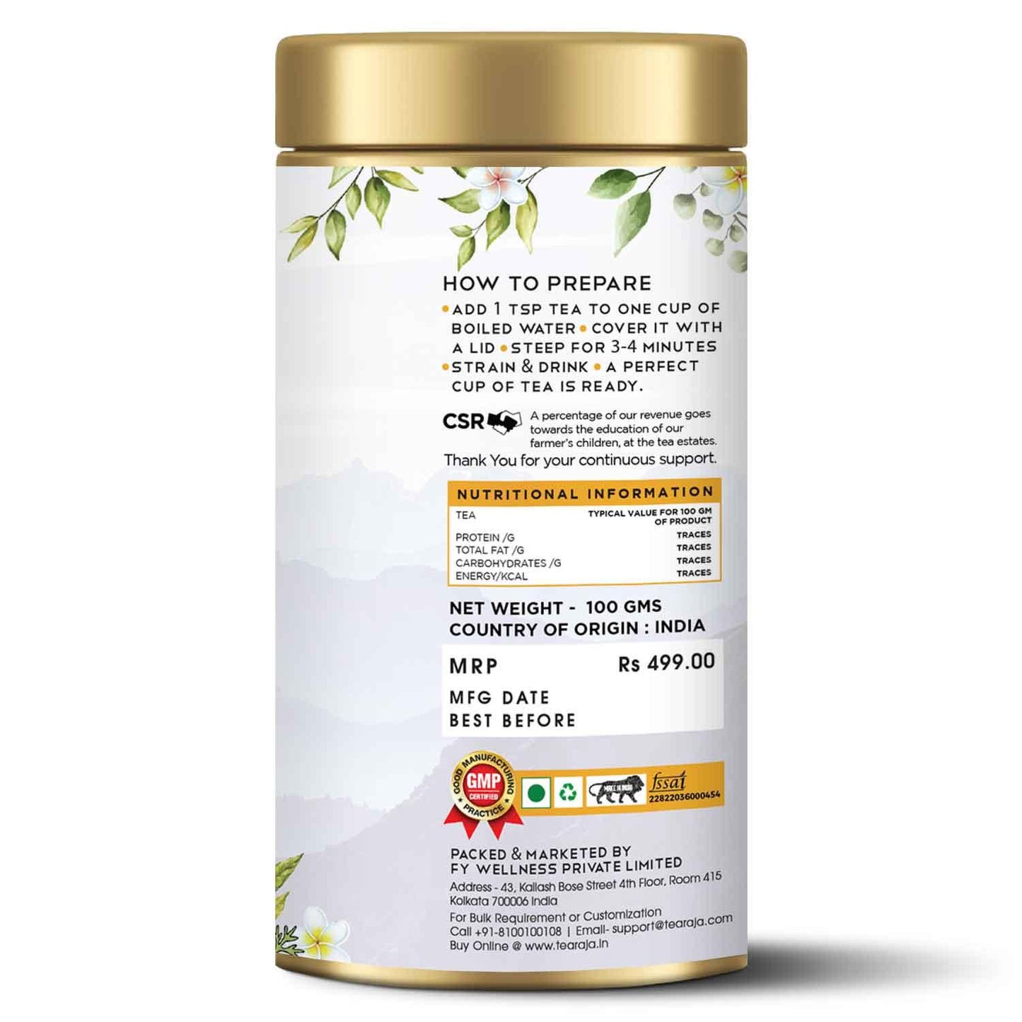 Daily Cleanse Kahwa Tea 100 Gms - Tearaja