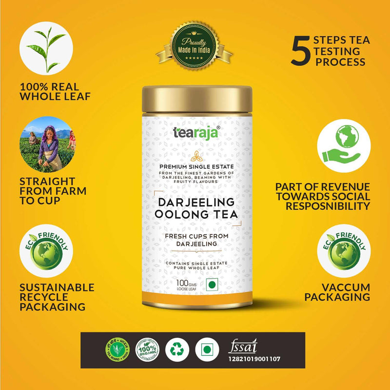 TeaRaja Darjeeling Oolong Tea 100 Gms - Tearaja