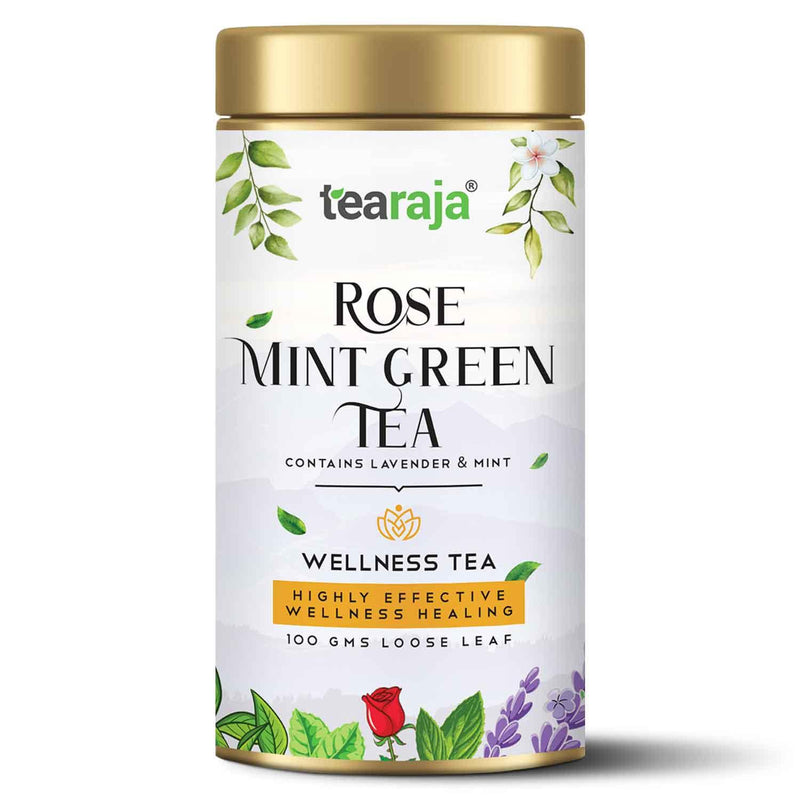Green Lavender Rose Mint Tea - Tearaja