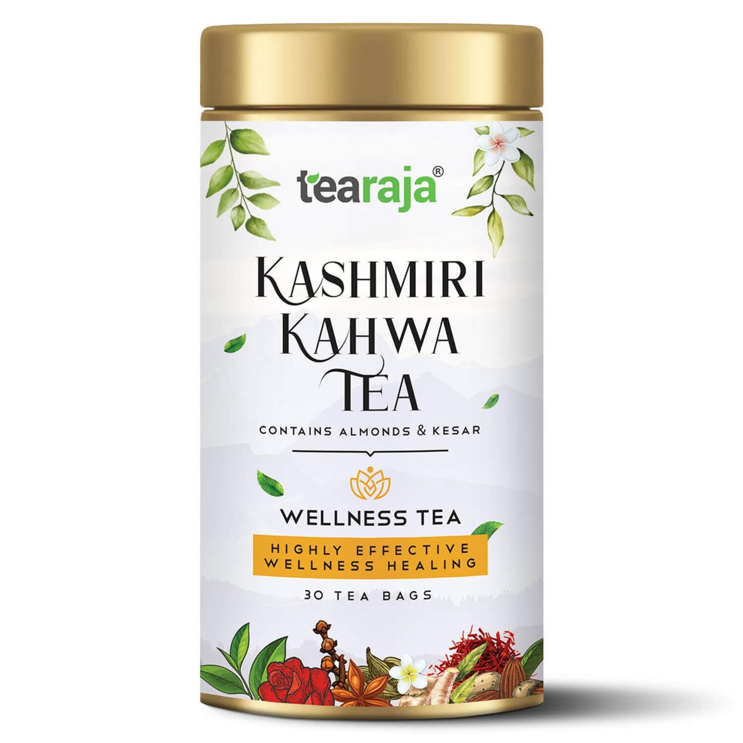 Kashmiri Kahwa Green Tea 30 Teabags - Tearaja