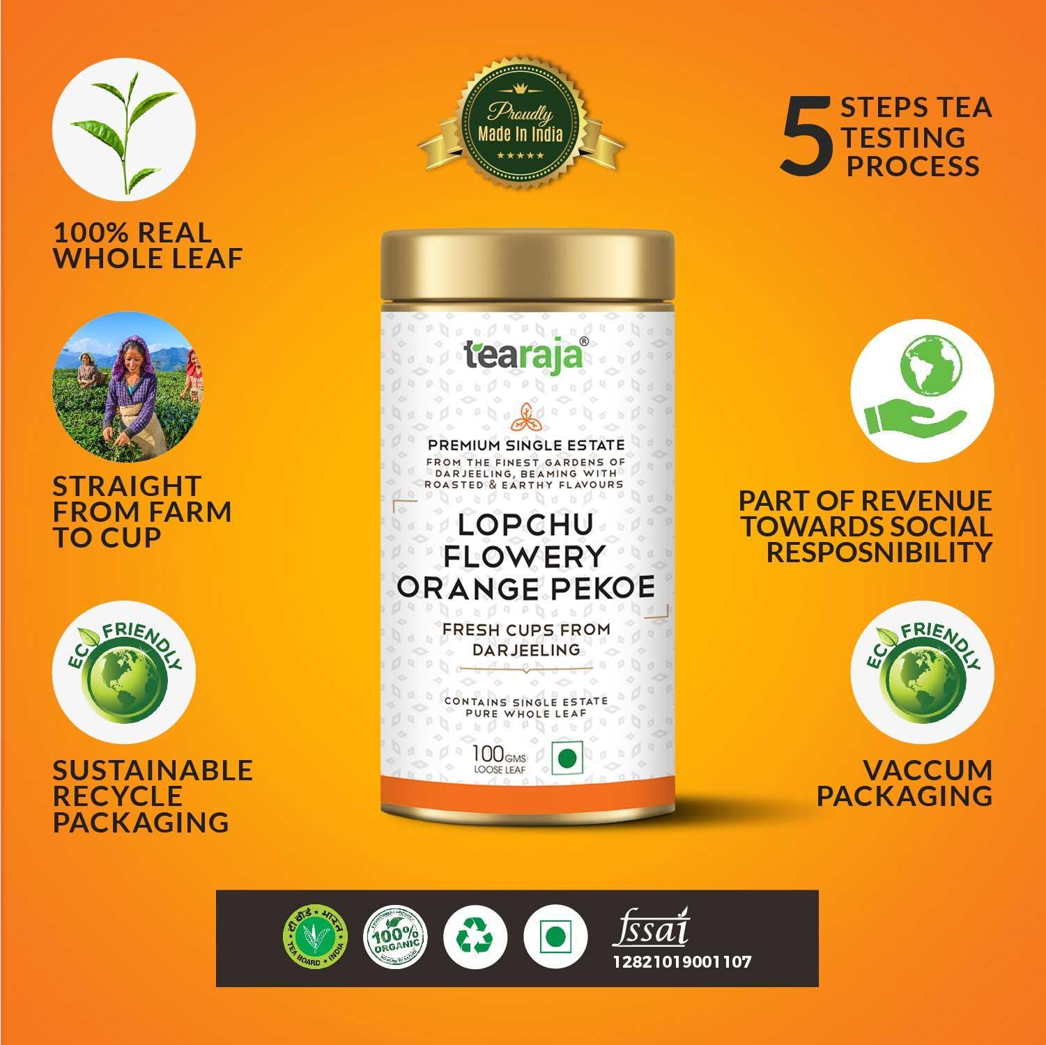 Lopchu Flowery Orange Pekoe Darjeeling Tea - Tearaja