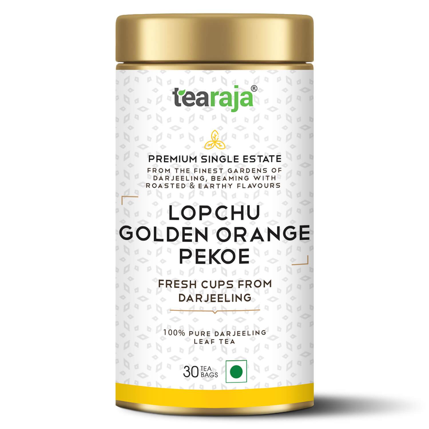 Lopchu Golden Orange Pekoe Darjeeling Leaf Tea 30 Teabags - Tearaja