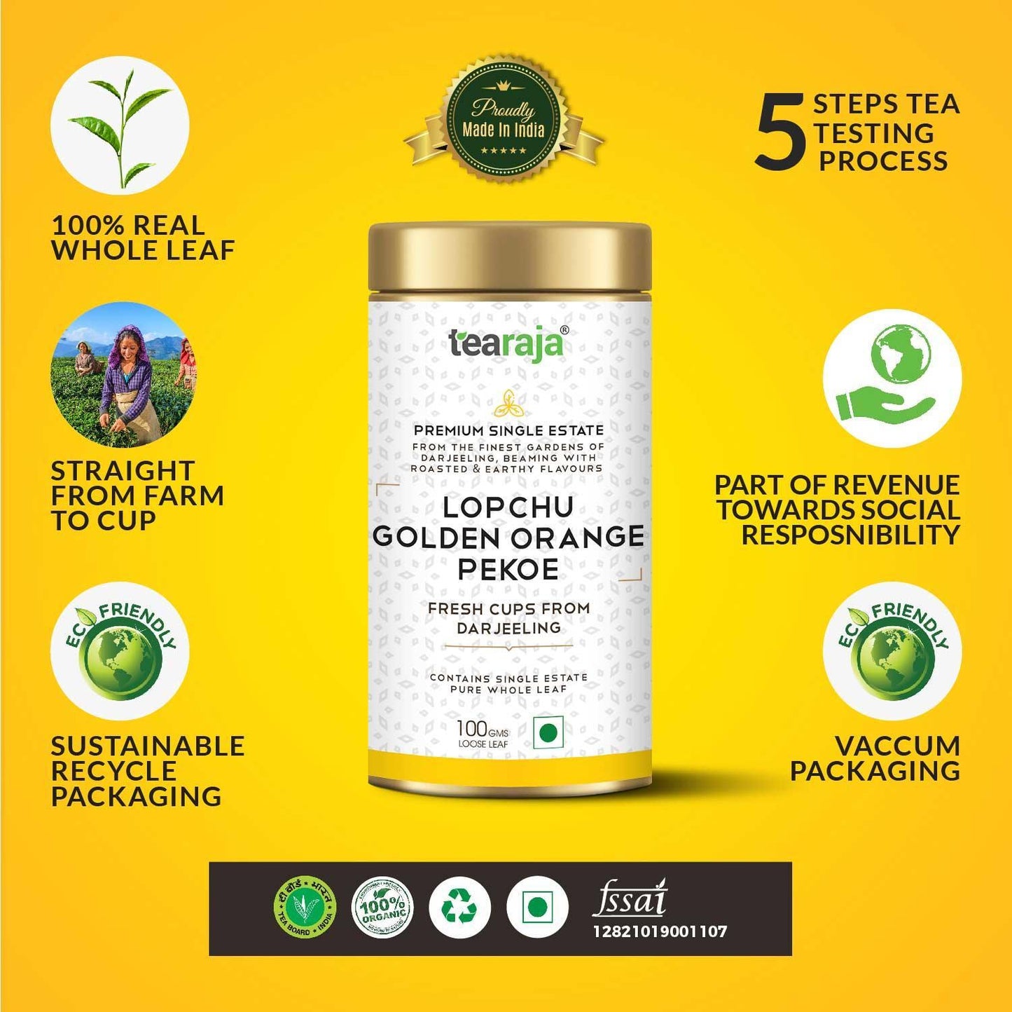 Lopchu Golden Orange Pekoe Darjeeling Leaf Tea - Tearaja