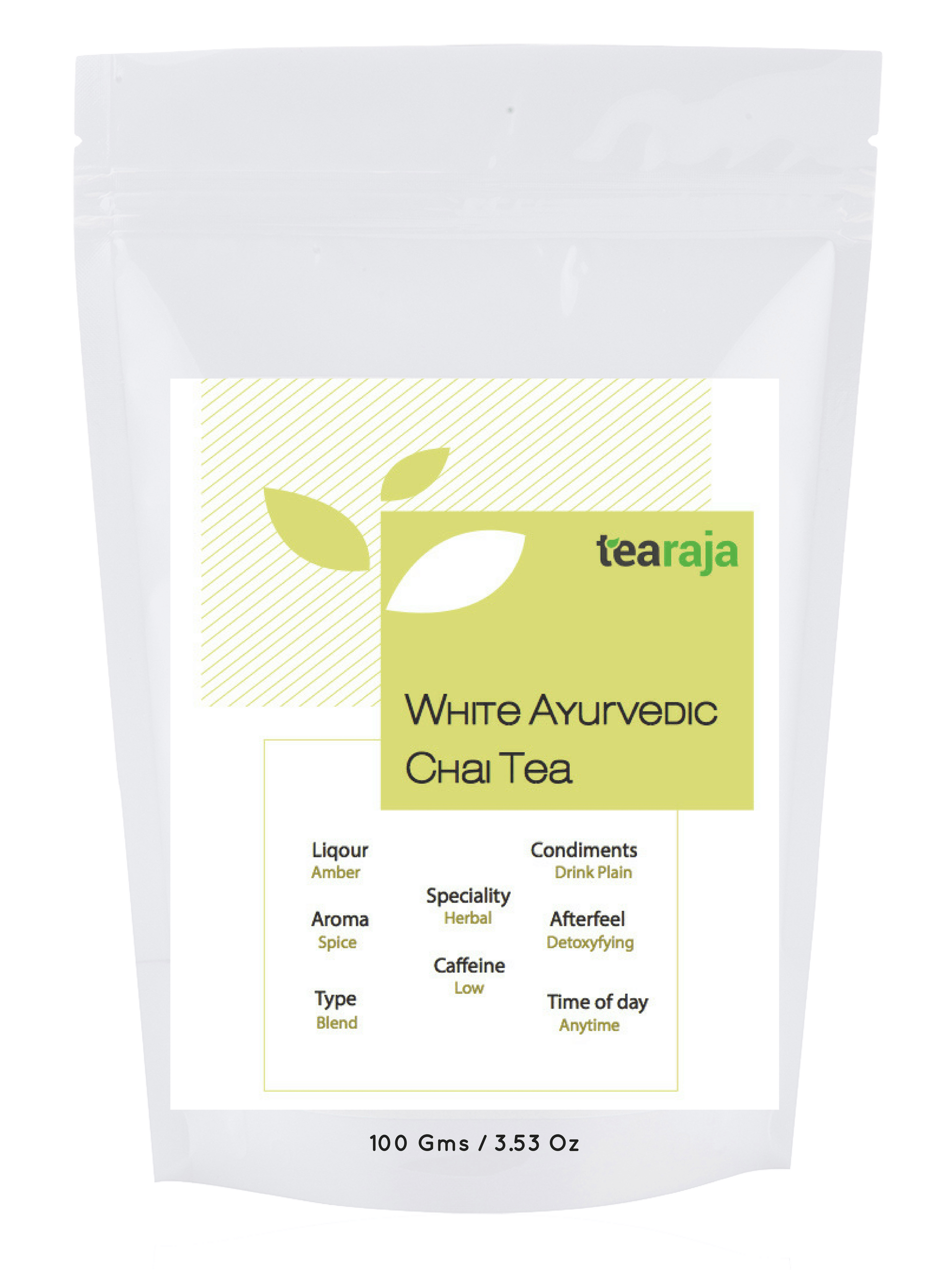 White Tea Ayurvedic Chai - Tearaja